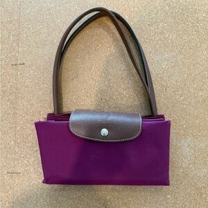 Longchamp Purple and Brown Women's Handbag